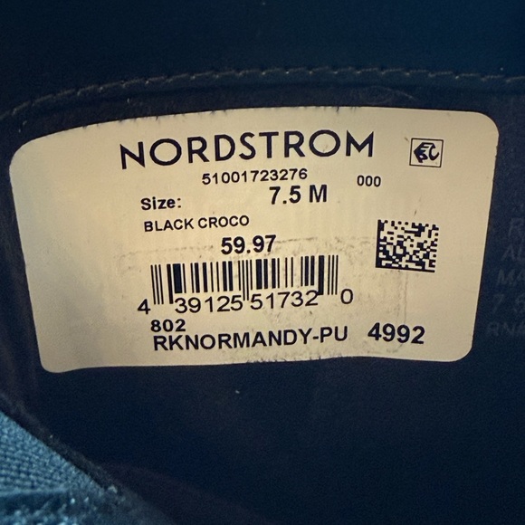 Nordstrom Normandy Croc Block Heel Booties With Inside Zip NWOB Size 7.5M - Picture 7 of 7